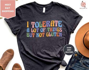 Lustiges glutenfreies Shirt, Gluten-T-Shirt, Zöliakie-T-Shirt, Shirt für glutenfreie Ernährung, T-Shirt für Lebensmittelunverträglichkeiten, lustiges Mama-Shirt, genervtes Shirt