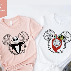 Disneyland Jack and Sally Shirt For Family, Nightmare Before Shirt , Halloween Couple Shirt , Disney Halloween Shirt, Disneyland Halloween