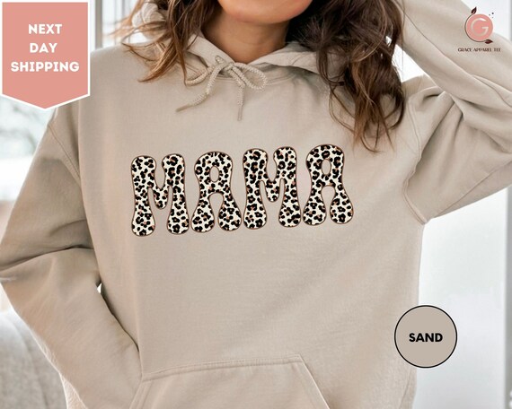 Leopard Mama Hoodie Mama Gift Hoodie Christmas Gift Sweatshirt Mama Hoodie Mama Sweatshirt Etsy