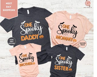 Spooky Family Shirt, Matching Halloween Family Shirts, Halloween Party Shirt, Family Halloween T-Shirt, Spooky Season Mom Dad Baby Crewneck