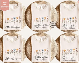 Wildflower Mommy and Me Birthday Shirts, Wildflower Birthday, Family Wildflower Shirts, Girl Boho Birthday Party, Wildflower Birthday Outfit
