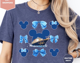 Disney Family Cruise Shirt, Disney Wish Shirt, Coquette Bow Mickey & Friends Disney Cruise Line Shirt, Disney Wish Fantasy Magic Wonder 2025