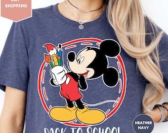 Mickey Mouse Back To School Shirt, Disney First Day Of School Shirt, Mickey Kids School Shirt, Preschool Student Shirt, Disney School Shirt