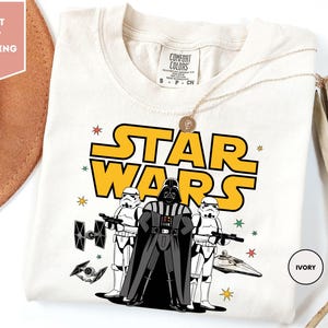 Comfort Colors Star Wars Disney Shirt, Darth Vader and Stormtrooper Family Shirt, Disney Star Wars Shirts, Disneyworld Matching Shirts