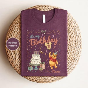 Custom Disney Birthday Crew Shirt, Personalized Mickey Friends Balloon Tee, Family Matching Tee, Disney Birthday Girl Boy Tee image 4