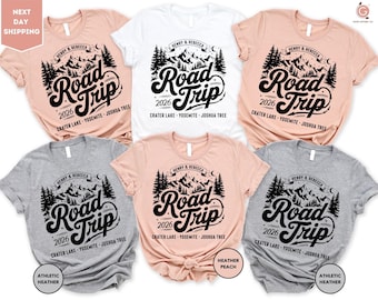 Custom Road Trip Shirt, Road Trip 2026 Shirt, Family Road Trip Shirt, Girls Road Trip, Travel Shirt, Adventure Shirt, Family Vacation Shirt