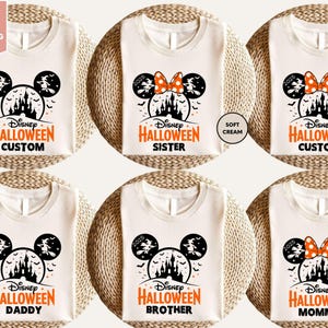 Disney Disney Halloween Custom Shirt, Disney Shirt, Halloween Matching Shirts, Custom Disney Family Shirt, Halloween Shirt, Disneyland Shirt