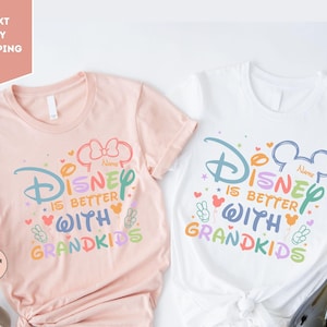 Maglietta divertente "Disney è meglio con i nipoti", maglietta per le vacanze a Disneyland, maglietta coordinata per la famiglia Disney, maglietta per le vacanze in famiglia a Disneyland