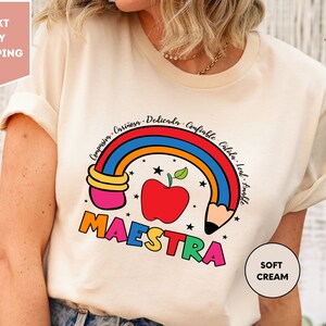 Maestra Shirt, Spanish Teacher Shirt, Maestra Squad Shirts, Para Maestra Tee, Bilingual Teacher Gifts, Gift for her, Gift for Teacher