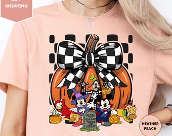 Disney Pumpkin Halloween Shirt, Disney Shirt, Halloween Mickey and Friends Shirt, Halloween Minnie and Mickey Shirt, Disney Trick or Treat