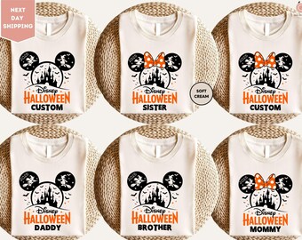 Disney Disney Halloween Custom Shirt, Disney Shirt, Halloween Matching Shirts, Custom Disney Family Shirt, Halloween Shirt, Disneyland Shirt