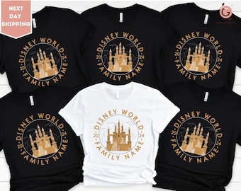 Custom Family Disney World Shirt, Disney Castle, Disney Castle, Travel T-shirt, Disney World Tee, Disneyland Trip, Gift for Disneyland