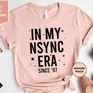 Shirt In My NSYNC Era, In My Nsync Era, jongen jaren 90, bandtijdperk ronde hals, vintage T-shirt '97