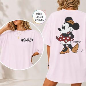 Personalized Minnie Mouse T-Shirt, Vintage Minnie Tee, Custom Disney Trip Shirt, Family Vacation Tee, Disneyland Girl Trip Shirt Bild 1