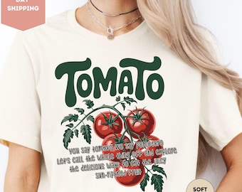 Tomato Shirt, Tomato Girl Summer Shirt, Garden Shirt, Farmers Market T-Shirt, Gift for Gardener, Gardening T-Shirt, Cottagecore Shirt