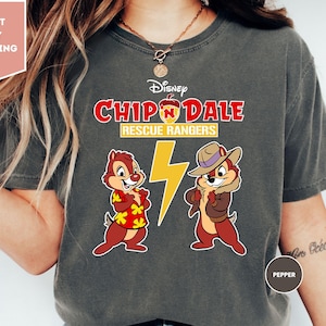 Comfort Colors Chip 'N Dale Rescue Rangers Shirt, Retro Chip And Dale T-Shirt, Disney Shirt, Funny Magic Kingdom Shirt, Disney Family Trip