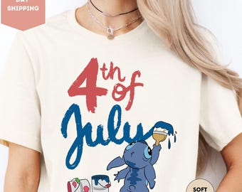 Stitch 4th Of July Shirt, Disney 4th of July Shirt, Disney Patriotic Shirt, Memorial Day Shirt, Stitch Independence Day Shirt, USA Shirt