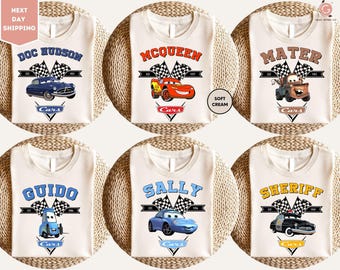 Disney Cars Shirt, Pixar Lightening McQueen Shirt, Cars Sally Shirt, Disney Family Trip Shirt, Disneyland Vacation Shirt, Pixar Mater Shirt