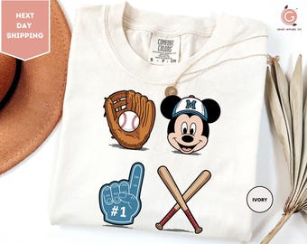 Comfort Colors Mickey Mouse Shirt, Mickey Baseball Shirt, Disney Vacation Shirt, Sport Mickey Shirt, Magic Kingdom Shirt, Disney Sport Shirt