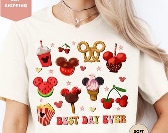 Best Day Ever Shirt, Disney Trip Shirts, Cute Disney For The Snacks Shirt, With Fun Icons Shirt, Disney Vacation Shirt, Disney Best Day Ever
