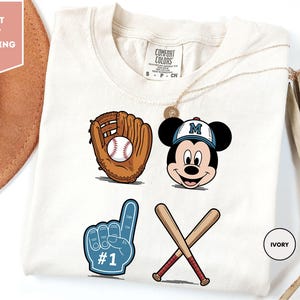 Comfort Colors Mickey Mouse Shirt, Mickey Baseball Shirt, Disney Vacation Shirt, Sport Mickey Shirt, Magic Kingdom Shirt, Disney Sport Shirt