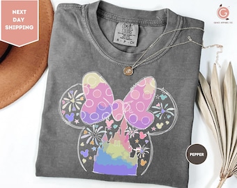 Comfort Colors Minnie Mouse Shirt, Minnie Ears Shirt, Disneyland Shirt, Disney World Minnie Shirt, Disney Castle Shirts, Minnie Castle Tee