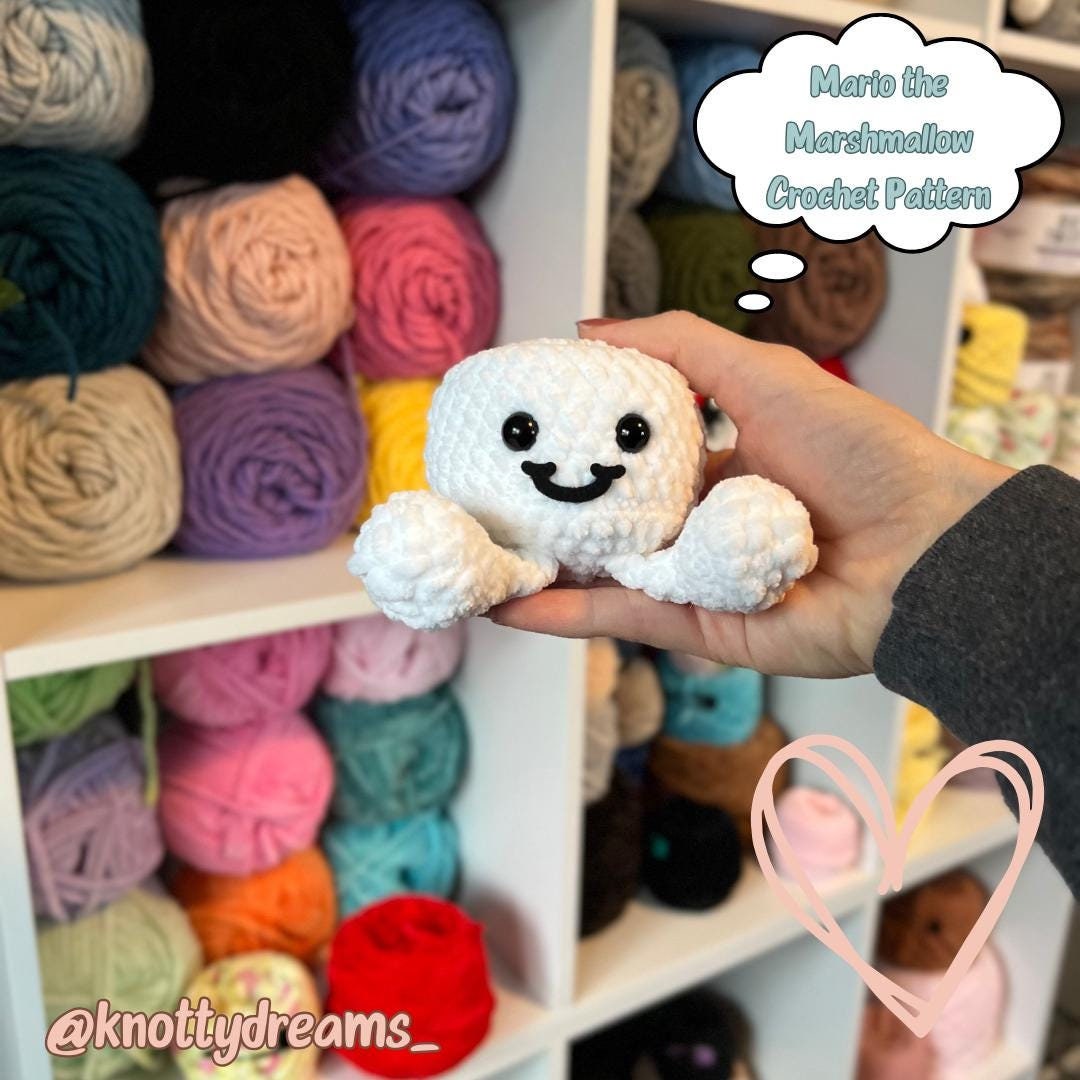 Crochet Pattern | Mario the Marshmallow | Marshmallow Pattern - Etsy
