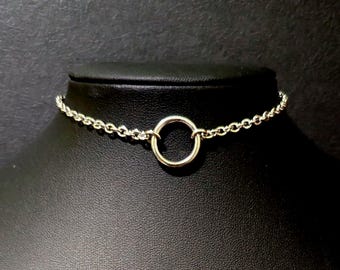 Tempest O Ring and Chain Stainless Steel Necklace