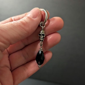 Dark Crystal Skull Stainless Steel Earrings