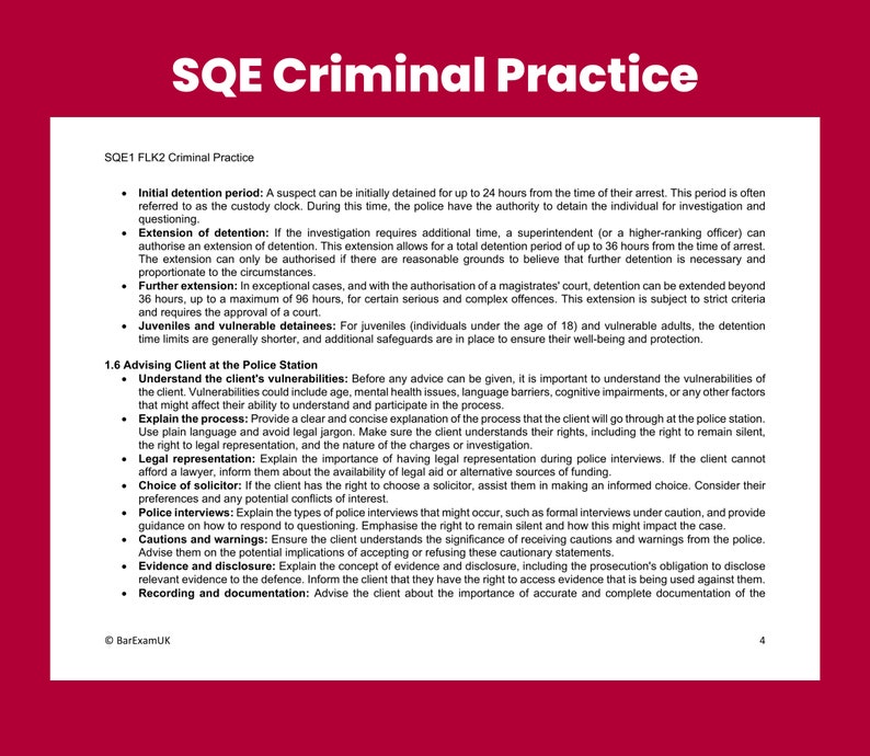 SQE Criminal Practice SQE1 2024 FLK2 SRA Solicitors Qualifying Exam for