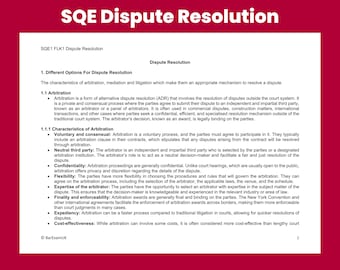 SQE1 Dispute Resolution Study Guide Solicitors Qualifying Exam Prep FLK1 2026