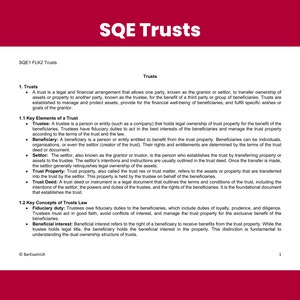 SQE Trusts SQE1 2025 FLK2 SRA Solicitors Qualifying Exam for Intending Solicitors of England and Wales