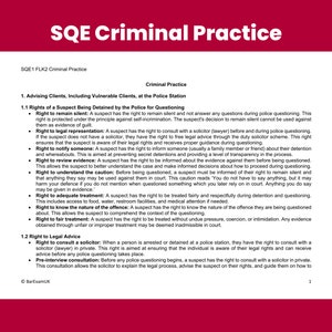 May include: A document outlining the rights of a suspect being detained by the police for questioning. The document includes information about the right to remain silent, the right to legal representation, the right to notify someone, the right to review evidence, the right to understand the caution, the right to adequate treatment, the right to know the nature of the offense, and the right to fair treatment.