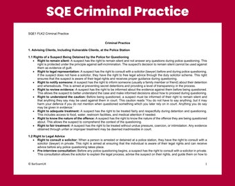 SQE Criminal Praxis SQE1 2024 FLK2 SRA Solicitors Qualifizierende Prüfung für Intend Solicitors of England and Wales