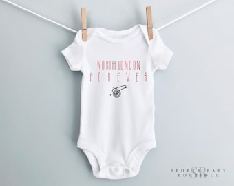 Arsenal FUTBOL/SOCCER Baby Onesie®/ Toddler Clothes, Cute Matching Unisex Shirts, Sports Gift Idea