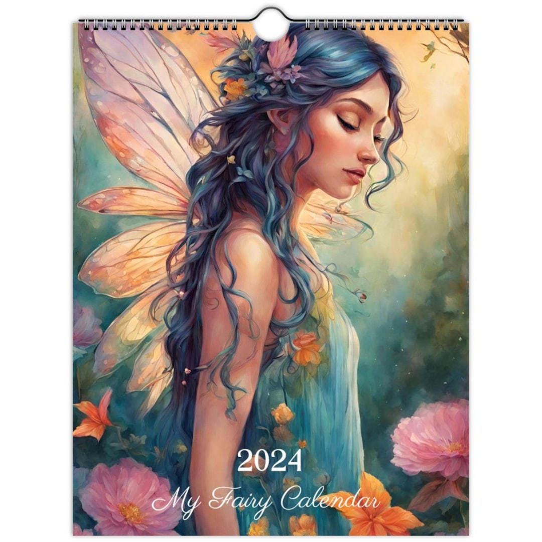 2024 Fairy Calendar Fairies Illustrations Wall Calendar for Fairy Lover 2024 Fairy Wall Calendar