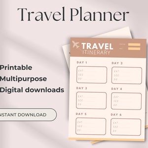 Travel planner | vacation planner | travel journal | travel itinerary | digital planner | holiday planner | trip planner | travel organizer