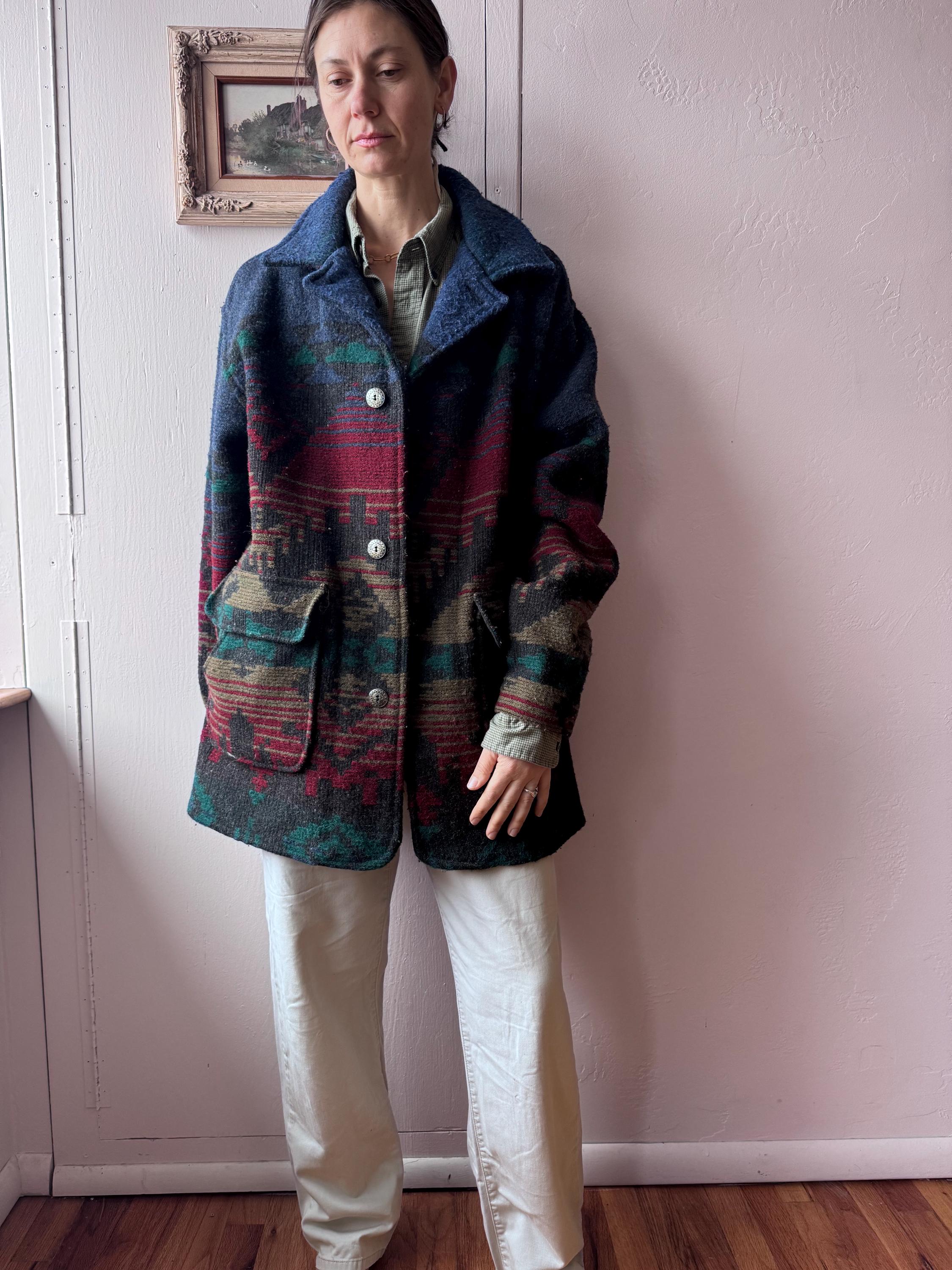 Woolrich Blanket Coat - Etsy Woolrich Blanket Coat - Etsy