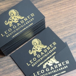 Aangepaste luxe visitekaartjes van goudfolie | QR-telefoonkaarten met goudfoliedruk | Zwarte visitekaartjes van goudfolie | Luxe zwarte kaarten