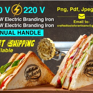 Personalized Food Branding Iron | Custom Burger, Fruit, and Sandwich Stamps