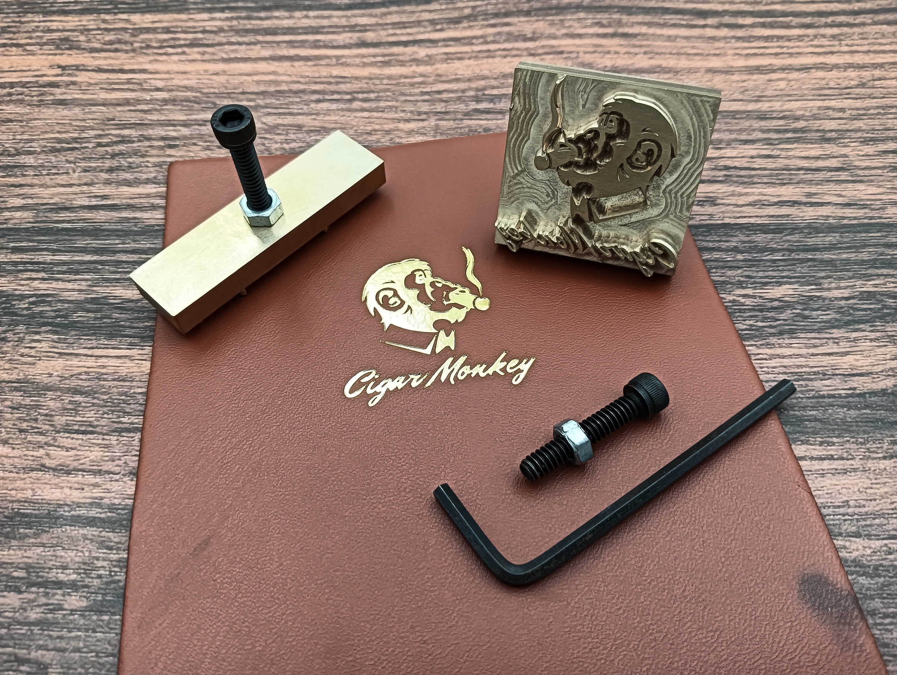 Workonleather Full Set 6mm Custom Brass Copper Letter Set Stamp With  Luxurious Wood Box for Hot Foil Stamp on Leather Paper Wood 
