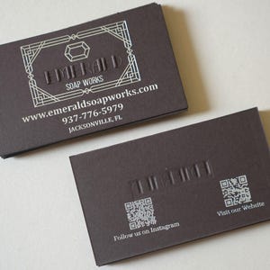 Embossed Logo Business Cards: 500 GSM Thick Richmond Red Cardstock (100 Pcs) image 6