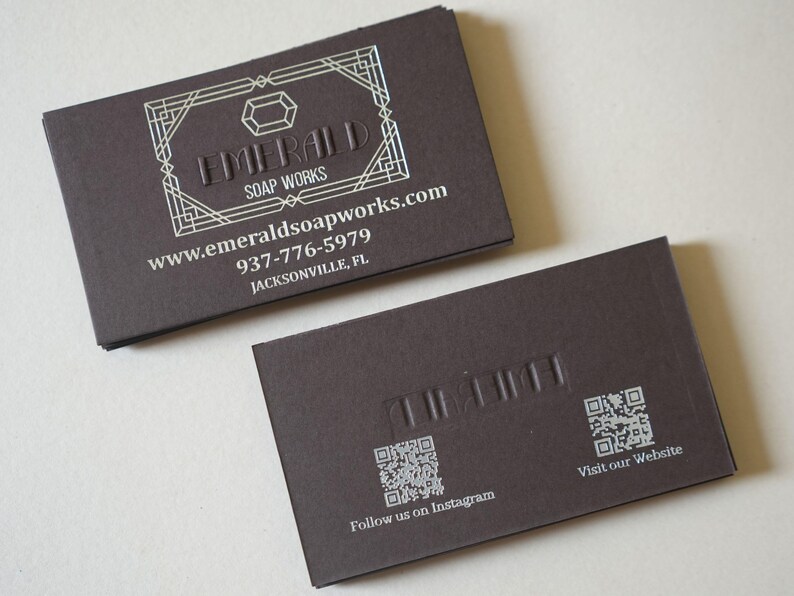 Embossed Logo Business Cards: 500 GSM Thick Richmond Red Cardstock (100 Pcs) image 6