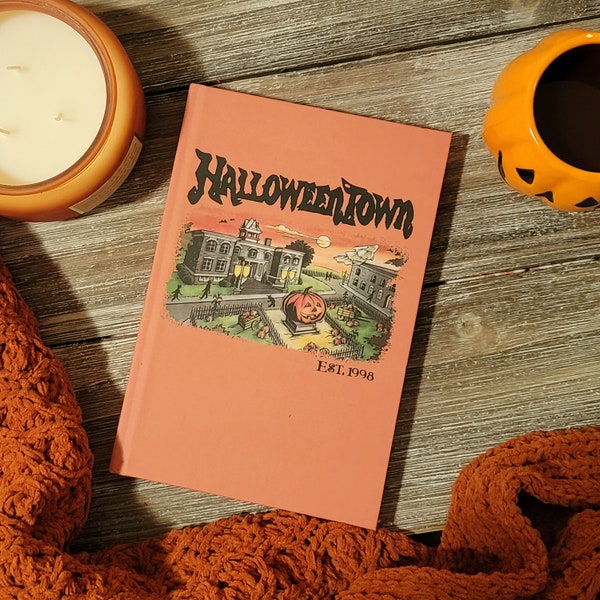 Halloweentown-notitieboekje | Hardcover dagboek voor Halloween | Pompoenoranje notitieboekje met 200 gelinieerde pagina's