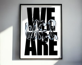 We Are Water Typografisches Poster