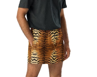 THELION'SWAY88 - Shorts de verano con estampado de piel de tigre