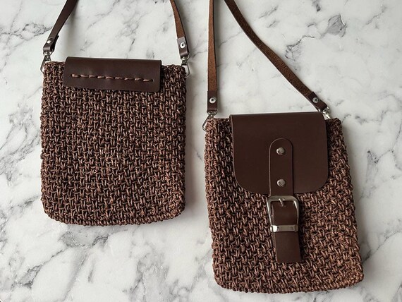 Phone Case Bag Wallet Straw Phone Holder Luxury Crossbody Bag in Leather Crochet Bag Mobile Phone Case Smartphone Bag Phone Holder Etsy UK