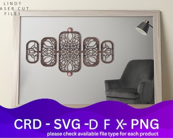 Mandala Wall Art Panel SVG File: Laser Cut CNC Template (Digital Download)