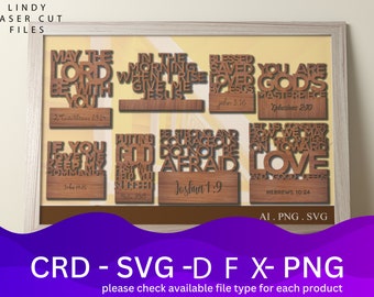 Stacking Bible Cut Files Bundle SVG File, 8 Vector Design, Plan Laser, Cnc Pattern, Laser Cut Model Template