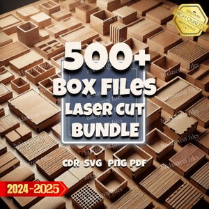 Laser Cut Files Box Bundle | 2025 Edition Wooden Box CNC Files | Lightburn Cut Files | XTools Cut Files